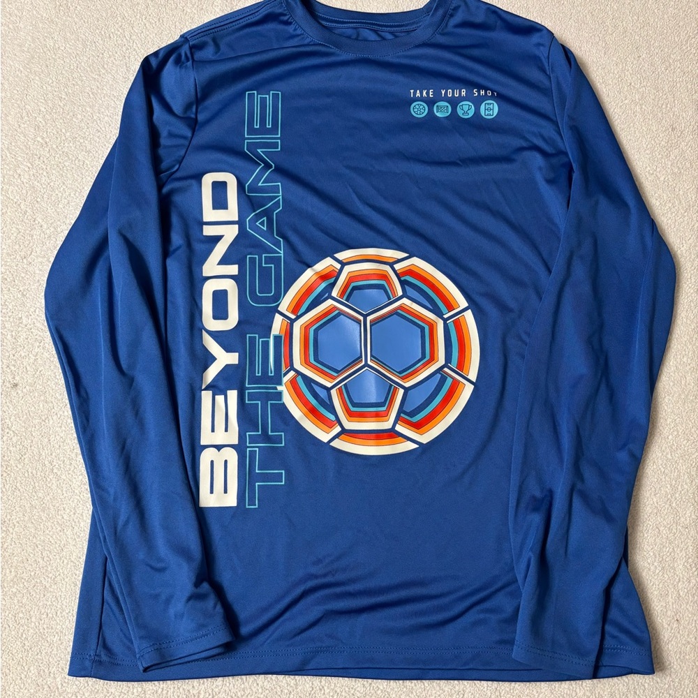 ⭕️Athletic Works Blue Long Sleeve Soccer Tee